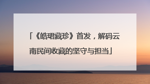 《皓珺藏珍》首发，解码云南民间收藏的坚守与担当