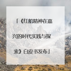《红船精神在嘉兴的时代实践与探索》白皮书发布