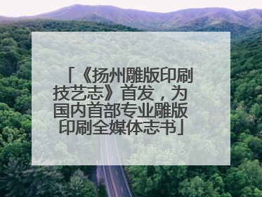 《扬州雕版印刷技艺志》首发，为国内首部专业雕版印刷全媒体志书