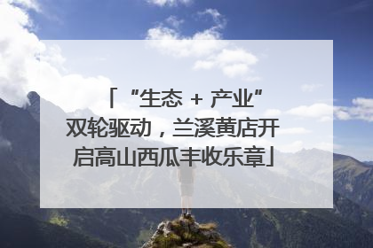“生态 + 产业”双轮驱动，兰溪黄店开启高山西瓜丰收乐章