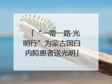 “一带一路·光明行”为蒙古国白内障患者送光明