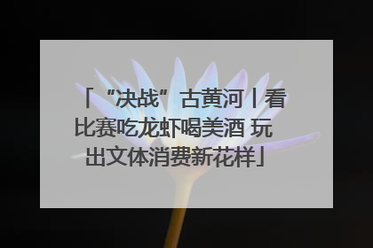 “决战”古黄河丨看比赛吃龙虾喝美酒 玩出文体消费新花样