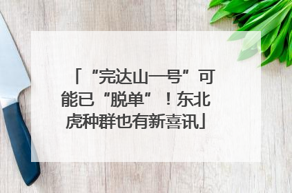 “完达山一号”可能已“脱单”！东北虎种群也有新喜讯