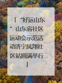 “好运山东”山东省社区运动会示范活动济宁凤翔社区站圆满举行
