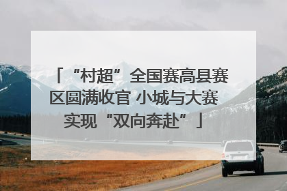 “村超”全国赛高县赛区圆满收官 小城与大赛实现“双向奔赴”