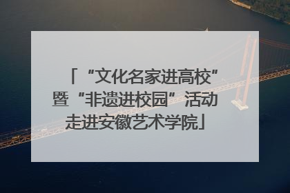 “文化名家进高校”暨“非遗进校园”活动走进安徽艺术学院