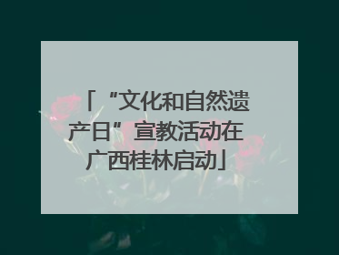 “文化和自然遗产日”宣教活动在广西桂林启动