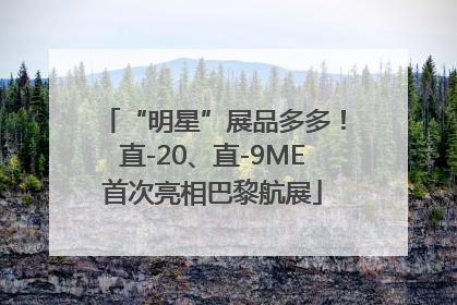 “明星”展品多多！直-20、直-9ME首次亮相巴黎航展