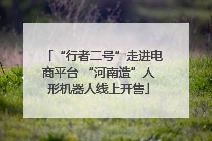 “行者二号”走进电商平台 “河南造”人形机器人线上开售