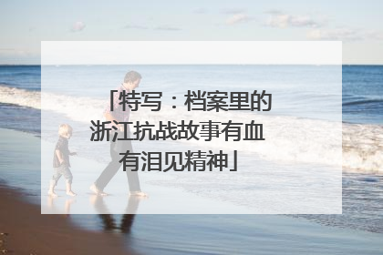 特写：档案里的浙江抗战故事有血有泪见精神