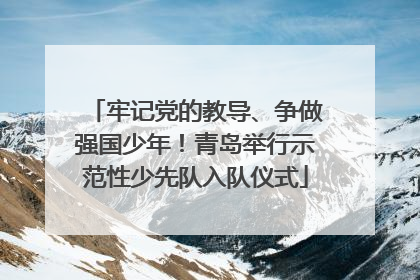 牢记党的教导、争做强国少年！青岛举行示范性少先队入队仪式