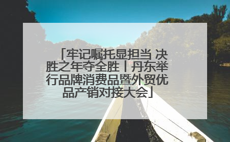 牢记嘱托显担当 决胜之年夺全胜丨丹东举行品牌消费品暨外贸优品产销对接大会