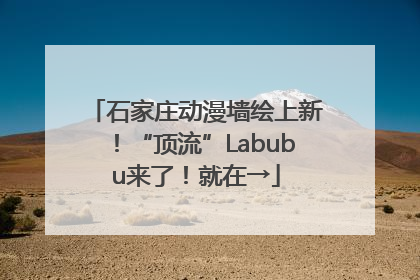 石家庄动漫墙绘上新！“顶流”Labubu来了！就在→