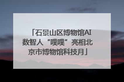 石景山区博物馆AI数智人“噗噗”亮相北京市博物馆科技月