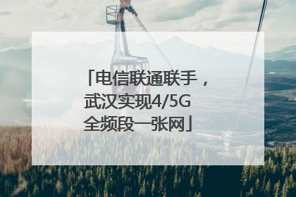 电信联通联手，武汉实现4/5G全频段一张网