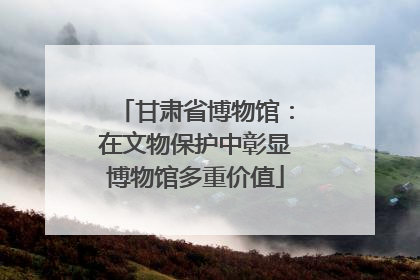 甘肃省博物馆：在文物保护中彰显博物馆多重价值
