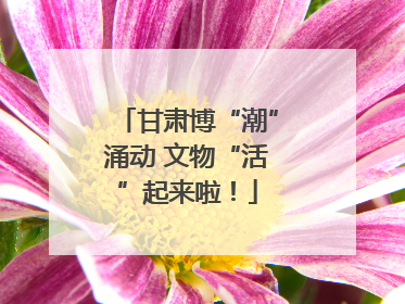 甘肃博“潮”涌动 文物“活”起来啦！