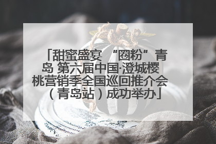 甜蜜盛宴 “圈粉”青岛 第六届中国·澄城樱桃营销季全国巡回推介会（青岛站）成功举办