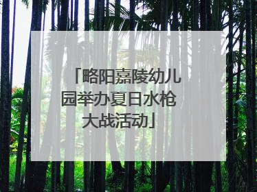 略阳嘉陵幼儿园举办夏日水枪大战活动
