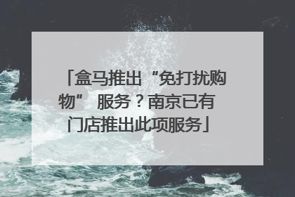 盒马推出“免打扰购物” 服务？南京已有门店推出此项服务