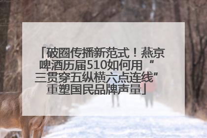 破圈传播新范式！燕京啤酒历届510如何用“三贯穿五纵横六点连线”重塑国民品牌声量