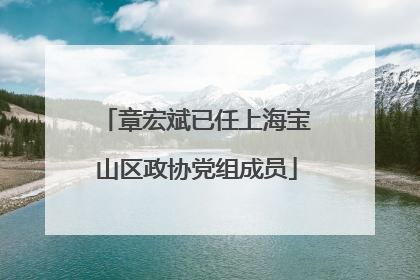 章宏斌已任上海宝山区政协党组成员