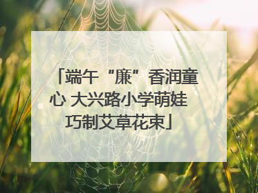 端午“廉”香润童心 大兴路小学萌娃巧制艾草花束