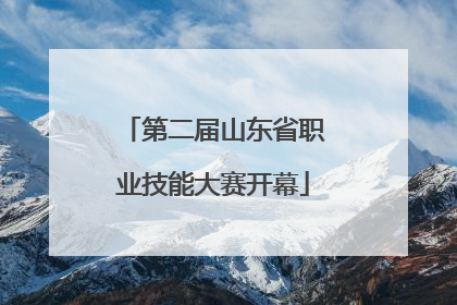 第二届山东省职业技能大赛开幕