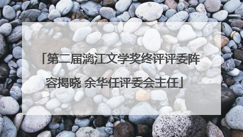 第二届漓江文学奖终评评委阵容揭晓 余华任评委会主任
