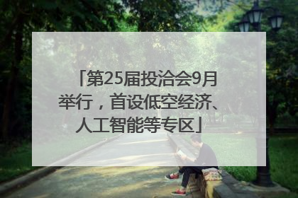 第25届投洽会9月举行，首设低空经济、人工智能等专区