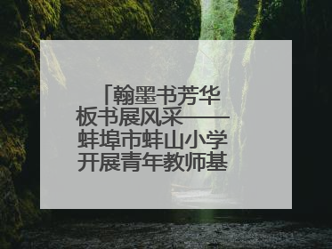 翰墨书芳华 板书展风采——蚌埠市蚌山小学开展青年教师基本功考核活动