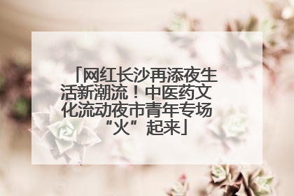 网红长沙再添夜生活新潮流！中医药文化流动夜市青年专场“火”起来