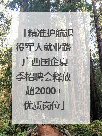 精准护航退役军人就业路 广西国企夏季招聘会释放超2000+优质岗位