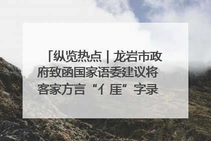 纵览热点｜龙岩市政府致函国家语委建议将客家方言“亻厓”字录入《新华字典》引发热议，当地回应