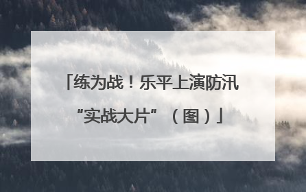 练为战！乐平上演防汛 “实战大片”（图）