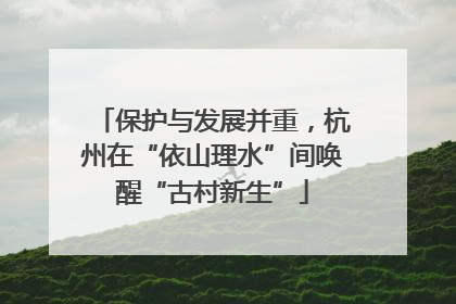 保护与发展并重，杭州在“依山理水”间唤醒“古村新生”