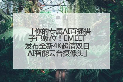 你的专属AI直播搭子已就位！EMEET发布全新4K超清双目AI智能云台摄像头