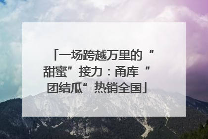 一场跨越万里的“甜蜜”接力：甬库“团结瓜”热销全国