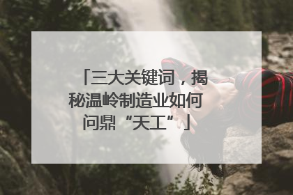 三大关键词，揭秘温岭制造业如何问鼎“天工”