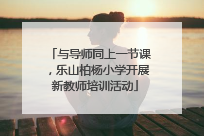 与导师同上一节课，乐山柏杨小学开展新教师培训活动