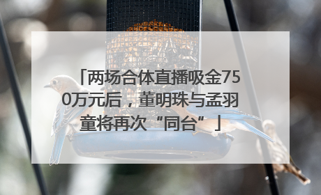 两场合体直播吸金750万元后，董明珠与孟羽童将再次“同台”