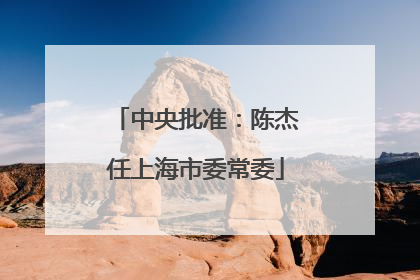 中央批准：陈杰任上海市委常委