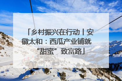 乡村振兴在行动丨安徽太和：西瓜产业铺就“甜蜜”致富路