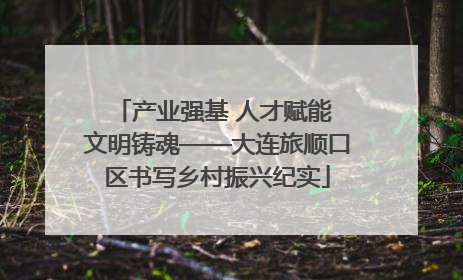 产业强基 人才赋能 文明铸魂——大连旅顺口区书写乡村振兴纪实