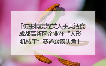 仿生精度媲美人手灵活度 成都高新区企业在“人形机械手”赛道崭露头角