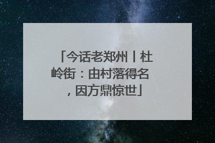 今话老郑州丨杜岭街：由村落得名，因方鼎惊世