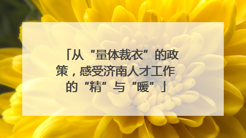 从“量体裁衣”的政策，感受济南人才工作的“精”与“暖”