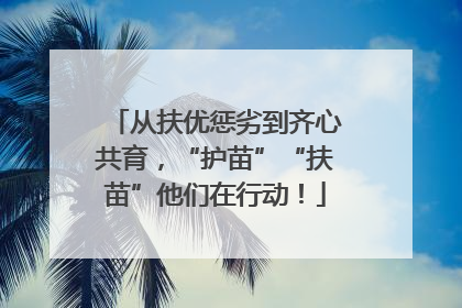 从扶优惩劣到齐心共育，“护苗”“扶苗”他们在行动！