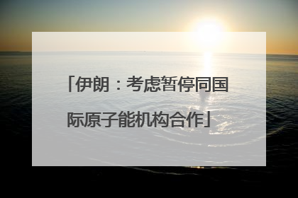 伊朗：考虑暂停同国际原子能机构合作