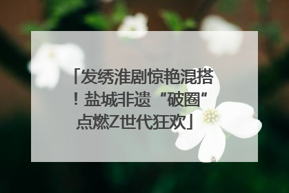 发绣淮剧惊艳混搭！盐城非遗“破圈”点燃Z世代狂欢